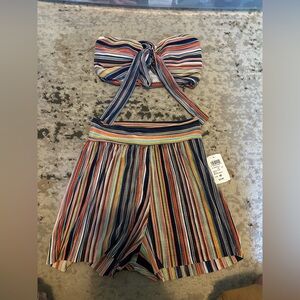 Colorful Striped Top & Bottoms